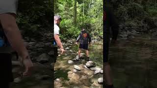 When you send your nephew to test the trail first and to not fall in the water #shorts