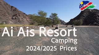 Ais Ais Resort Namibia 2024/2025 camping prices