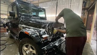 ROYAL THAR WASH & WAXING || Step - Step Detail Video of Car Wash, Wax & Polish || Best in Noida