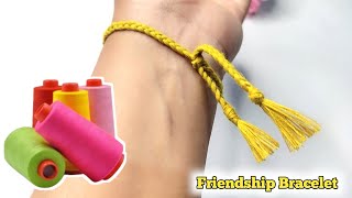 Cara membuat Gelang dari Benang jahit super mudah||Friendship Bracelet || Macrame Tutorial