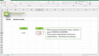 Jak zapisać ułamki w Excelu?