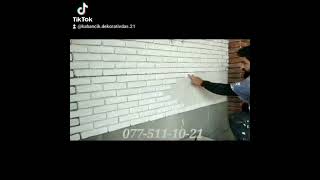 Dekorativ daşların vurulması. ( How to make brick wall?) kabancik ustası. Bakı, Azərbaycan