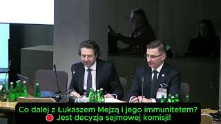 Mejza: Mam czyste sumienie, dlatego jestem gotowy zrzec się immunitetu - Komisja Regulaminowa