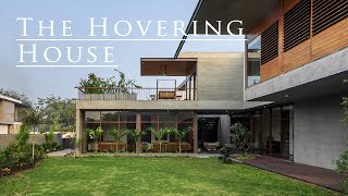 Modern house in India with open courtyard and veranda