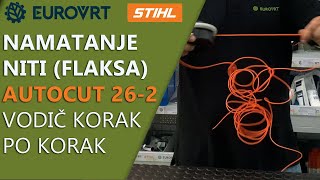 Autocut C 26-2 Namatanje niti/flaksa/silka/najlona poluatomatske glave - Korak po korak