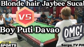 Blonde hair Jaybee Sucal vs Boy Puti ng Davao 10balls Game Parehas Race 16