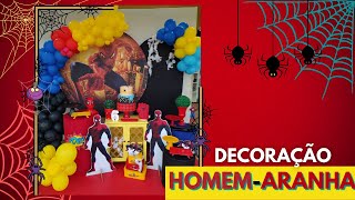 MONTAGEM DECORAÇAO DO HOMEM ARANHA