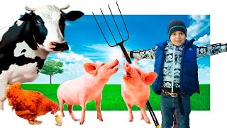 Животные для детей Ферма и домашние животные Farm Animal for kids Видео для детей