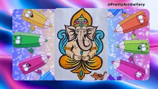 Lord Ganesh Drawing || Easy Ganesh Drawing || How To Draw Ganpati Bappa || Beautiful Ganesh Drawing