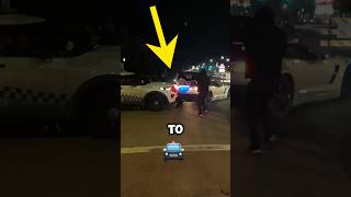 Corvette Smashes Into Police Cruiser During Street Takeover #shorts