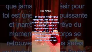 pour lui dire j’ai envie de toi #AmourInfini#DésirPassionné#MonAmour #EnvieDeToi#AmourFou#RêveDeToi