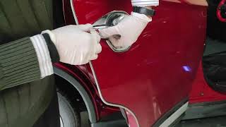 How to disassemble door handle on Mitsubishi Outlander 2013 2018