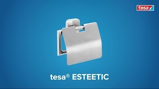 How to use the smoothed angular; stainless-steel style tesa® Esteetic toilet roll holder