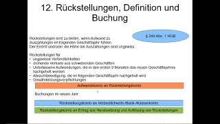 Film 63 Rückstellungen   Definition und Buchung