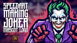 SPEEDART - Making Joker Mascot Logo Without Sketch