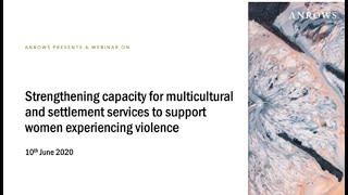 Webinar: Multicultural and settlement services supporting women experiencing violence