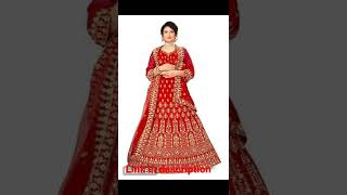 Red & Maroon Semi-Stitched Embroidered Velvet Lehenga Choli #shorts