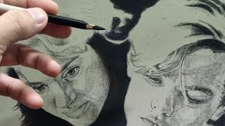 DRAWING Titanic DRAWING! How to Draw Realistic Portrait with Pastel Pencil?