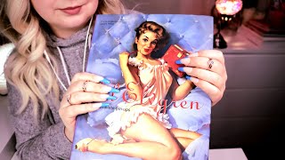 ASMR My Favorite Pin Ups 💗📕 Book Page Turning & Tracing with Long Nails💗 Gil Elvgren 💋 Soft Spoken