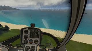 X-Plane 12: VSL Guimbal Cabri G2, Praslin Island Airport to Fregate Island Heliport