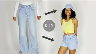 DIY Denim Bucket Hat & Shorts Set From Old Jeans (Beginners Sewing)