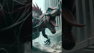 Beyond Imagination: AI Heroes and Super Beasts: spiderman + Allosaurus