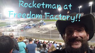 Rocketman and the jet-kart go to Freedom Factory!!