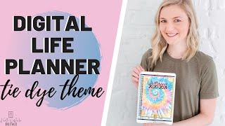 Digital Life Planner | Editable | iPad, tablet, Google | 2020-2021 | Tie Dye