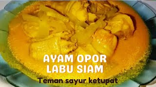 review‼️  membuat ayam opor: chicken opor chayote and rice cake [Indonesian food]