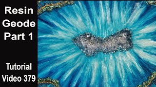 Resin Geode Art Tutorial/ Start to Finish/ Realistic Turquoise/ Part 1