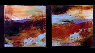 Abstract Art-Starting with Sennelier Colored Gesso-Oil/Cold Wax Demo