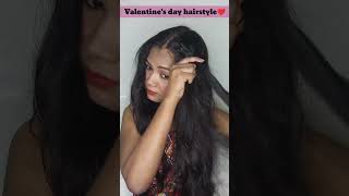 Cute girl hairstyle for Valentine's day 🤗 #viral #shortsvideo #ytshorts #hairstyle #shorts #short