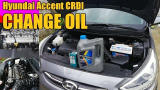 How to Change Engine Oil Hyundai Accent CRDI