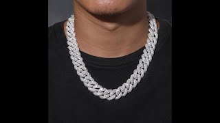 18mm Iced Out Cuban Link Chain