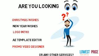 Logo Intro|Promo Video|AE Template Editing|Social Media Promo|Christmas,New Year Wishes|Designer