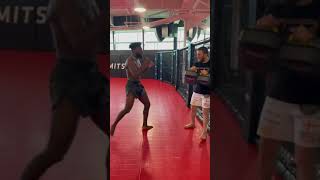 Aljamain Sterling Shows Off His Kicking Power #shorts