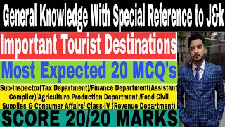 MCQ's on Important Tourist Destinations in Jammu and kashmir|JkSSB||All State Exams||Mission Jkssb 🔥