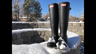 Insulated Hunter Boots in the Snow   First Impression