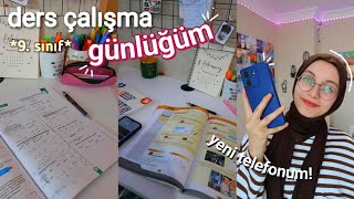 9. sınıf ders çalışma günlüğüm + YENİ TELEFONUM! | Nisaa