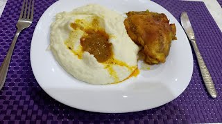 دجاج محمر في الفرن مع صوص بيري  poulet rôti avec sauce de purée