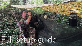 How to set up a hammock, kit line and basha - tips and tricks (Full guide)