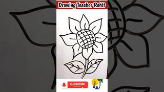 Sunflower Drawing,DRAWING OF SUNFLOWER,Easy Drawing Sunflower,Simple Sunflower Drawing