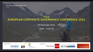 European Corporate Governance Conference 2021: Beyond Traditional Corporate Governance