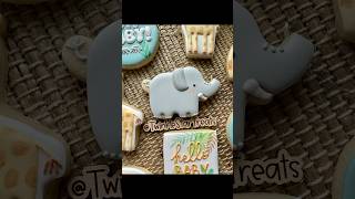 Cute Elephant Sugar Cookie #cookiedecorating #elephant