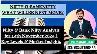 Nifty & Bank Nifty Analysis for 14th November 2024 | Key Levels & Market Insights