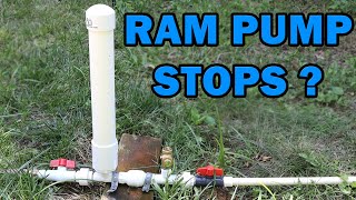 Ram Pump Stops at Random - Back Pressure loss fix