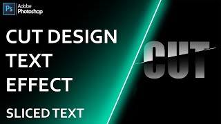 Cut Design Text Effect In Photoshop | Sliced Text Effect | Photoshop Tutorial