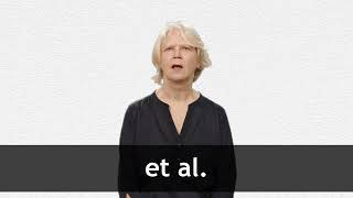 How to pronounce ET AL. in American English