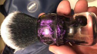 6 Feb 19 SOTD Declaration Grooming Angel & Oz Shaving Purple Waves Brush