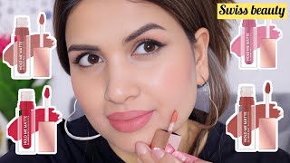 SWISS BEAUTY HOLD ME MATTE LIQUID LIPSTICK REVIEW | SWATCHES | WATERPROOF LIPSTICK